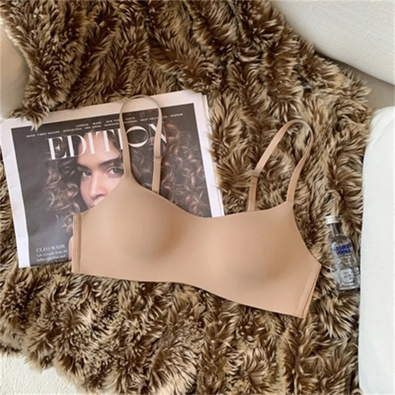 Seamless Bras For Women Small Chest Bralette 1/2 Cup Non-Wire Push-Up Bra Fixed Pad Soft Underwear Sexy Lingerie Intimates S-XL