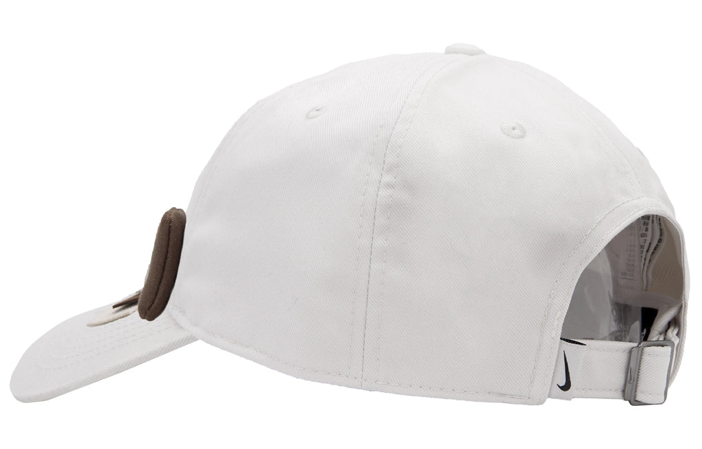 Nike Baseball Cap Castle, High Street, Trendy, Versatile, Minimalist, Acetate Fiber, Duckbill Cap, Unisex, White, FB5369-072