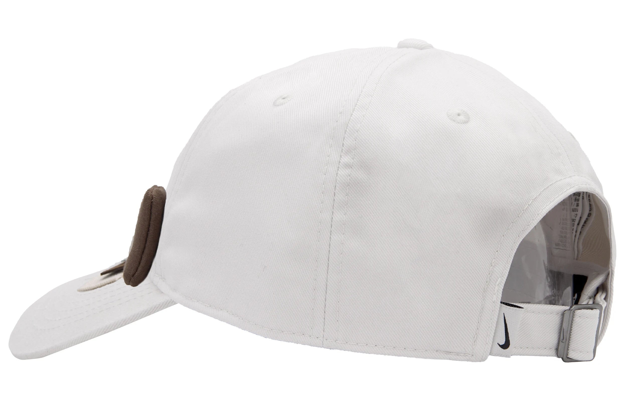 Nike Baseball Cap Castle, High Street, Trendy, Versatile, Minimalist, Acetate Fiber, Duckbill Cap, Unisex, White, FB5369-072