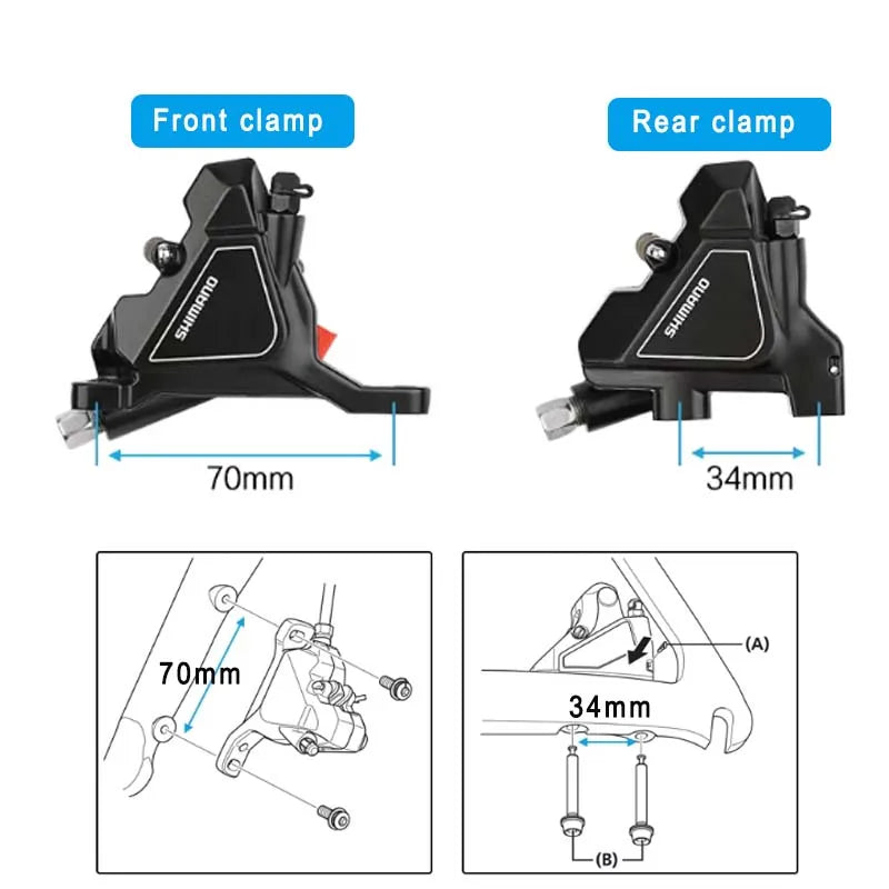 Shimano MT200 UR300 One Way Bleed Brake Set Easy Maintenance Durable Structure for Flat Bar Gravel City Bicycle Cycling Spare