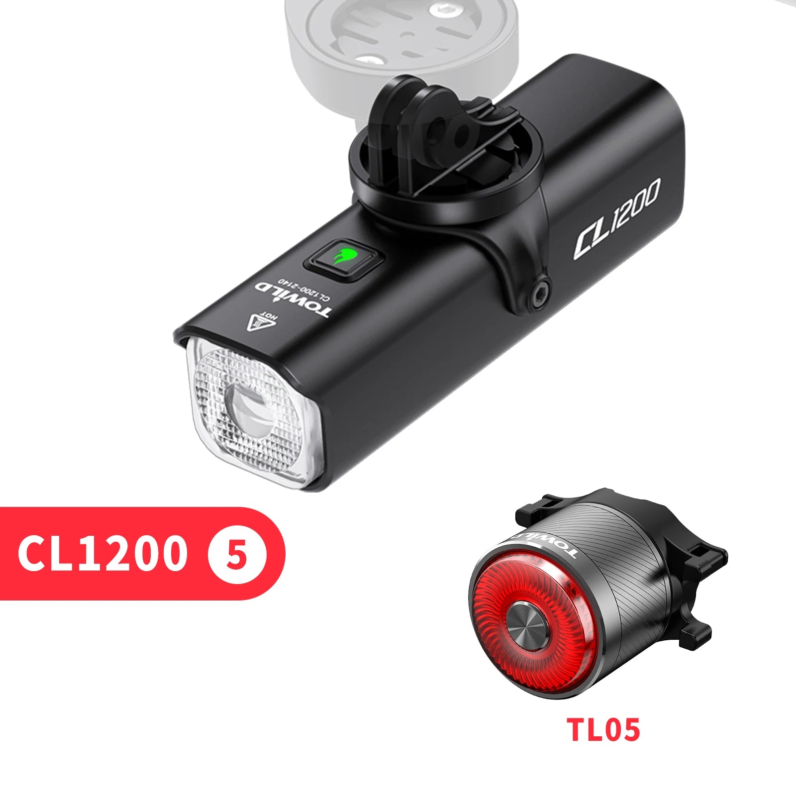 TOWILD CL1200 Smart Bike light Remote Control Bicycle Lights 5000mAh battery Type-C Rechargeable Road MTB IPX6 Bicycle headlight