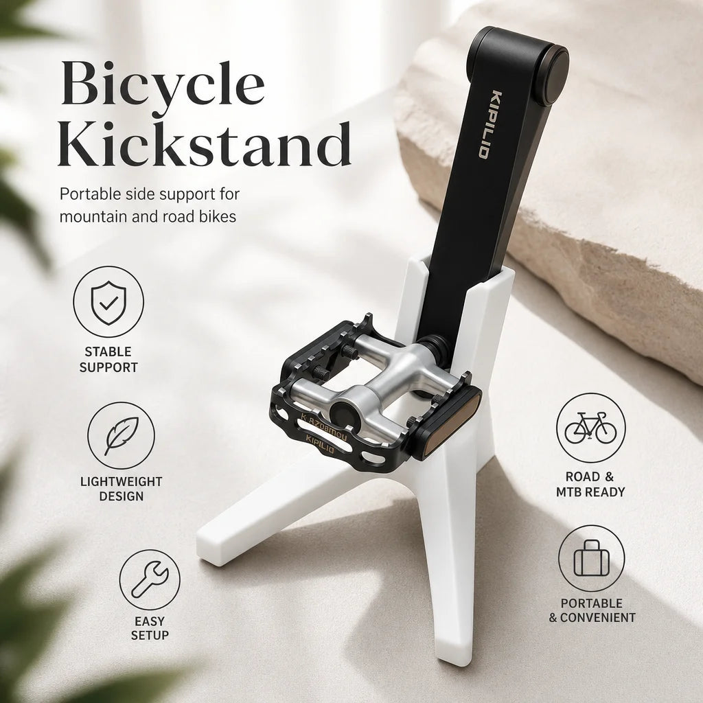 Portable Bike Side Kickstand for Mountain Road Bikes Heavy Duty Anti Slip Quick Install
