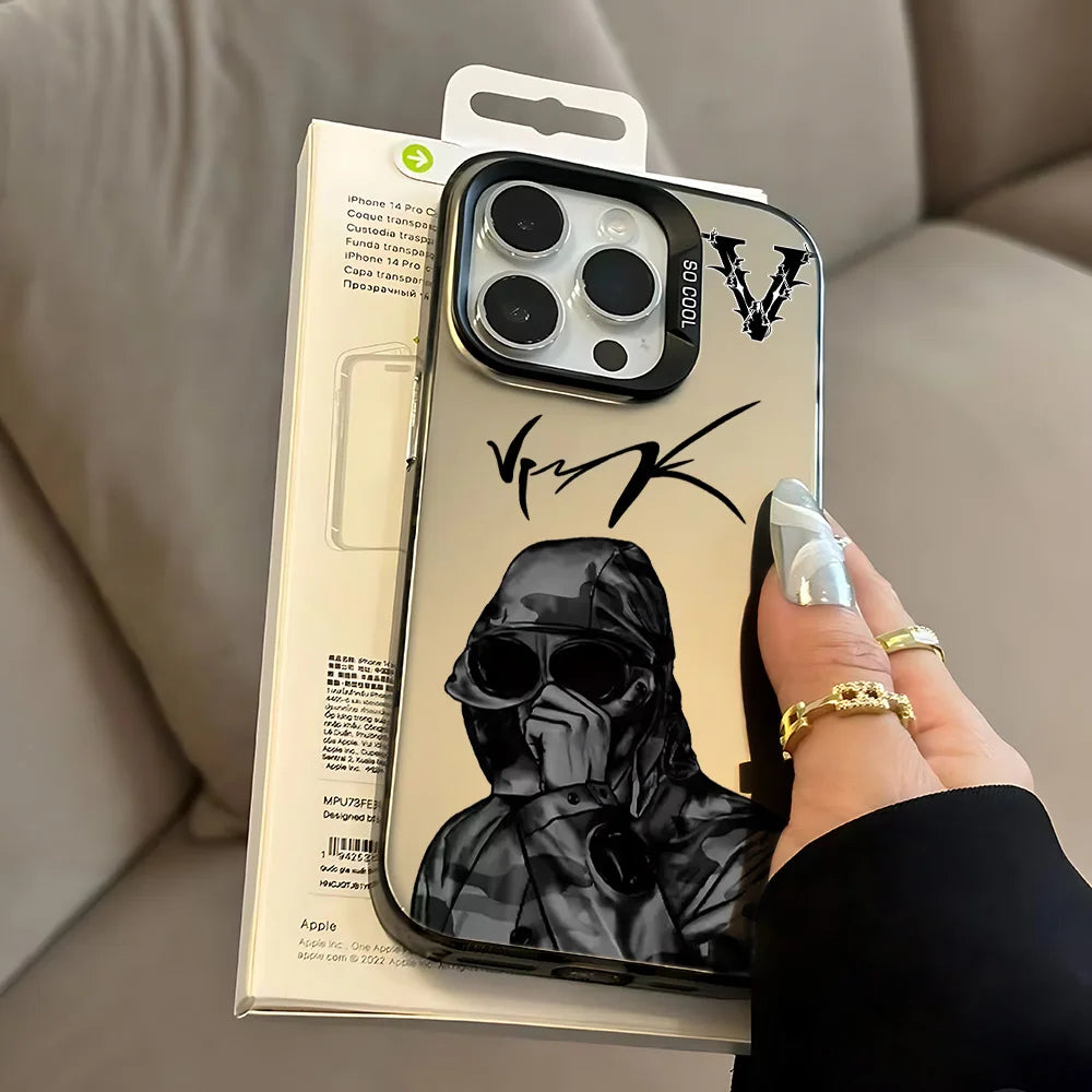 Streetwear Vlone Style Case For iPhone 17 16 15 14 13 12 11 Pro Max Plus Hip Hop Goggles Man Cool Graphic Shockproof Soft Cover