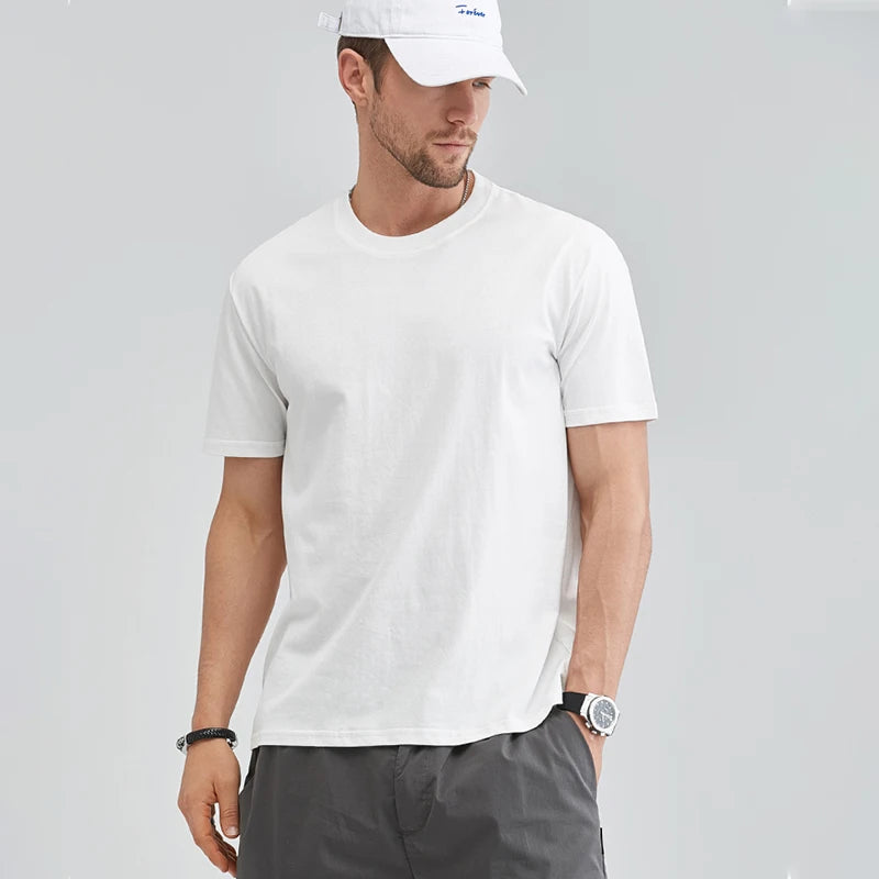 Fast Delivery T-Shirts Men Long Sleeves Tee Tops Male Autumn Plain Cotton Tshirts Plus Size 4XL 5XL Undershirts Man Clothing