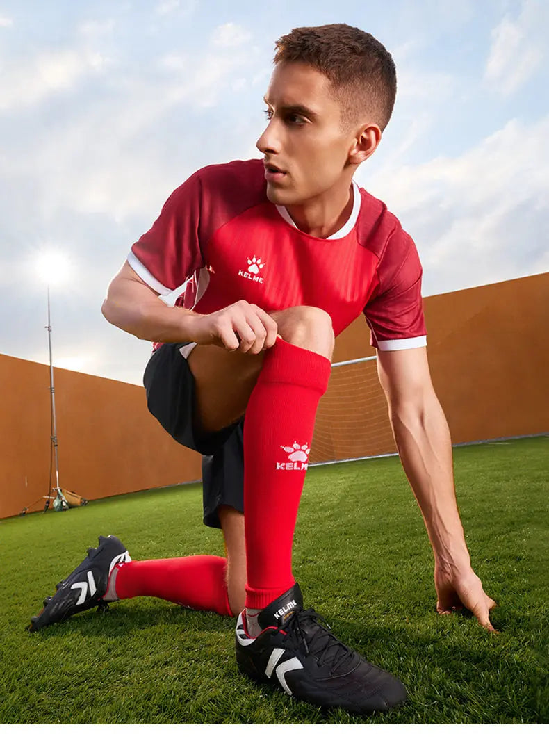 Kelme Men's Football Jersey Breathable Quick Drying Jersey Comprehensive Training Short Sleeved Top Customized Training Uniform