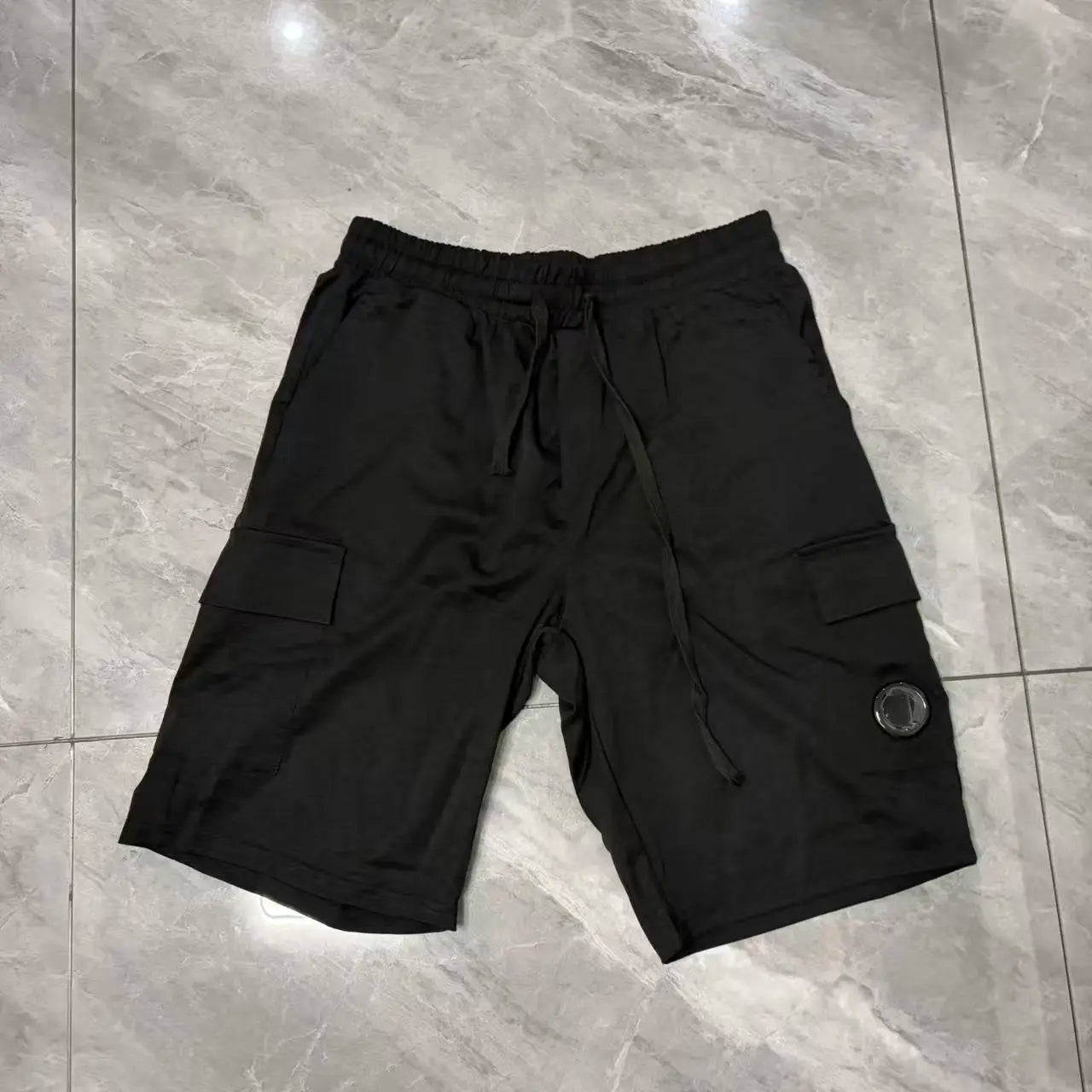 Men's beach pants, casual shorts, five quarter shorts, breathable hanging shorts, elastic waist slim fit multi pocket shorts