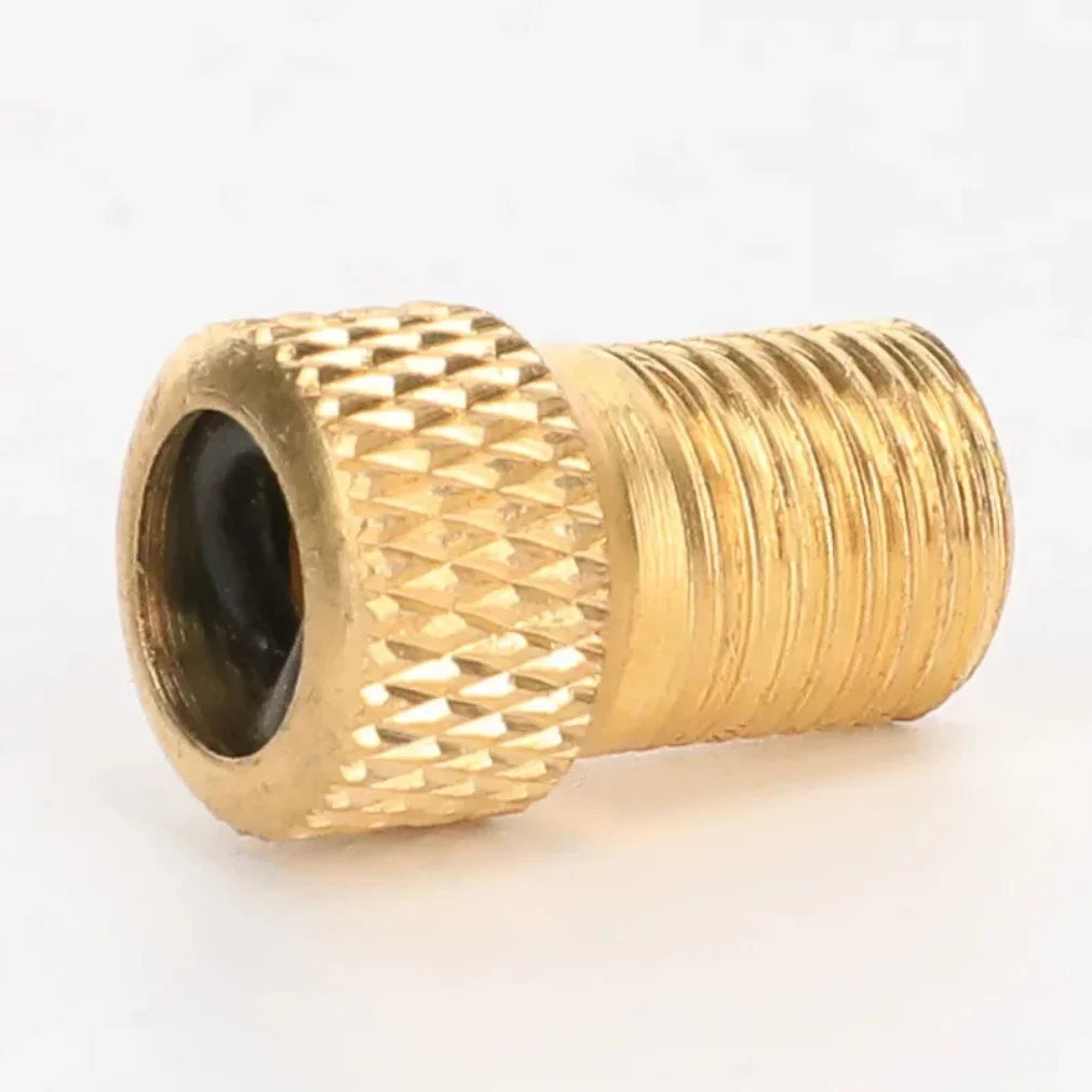 Bicycle Presta To Schrader Adapter Bike Tire Valve Adapter Copper Golden Bicycle Pump Tire Valve Connectors F/V To A/V Converter