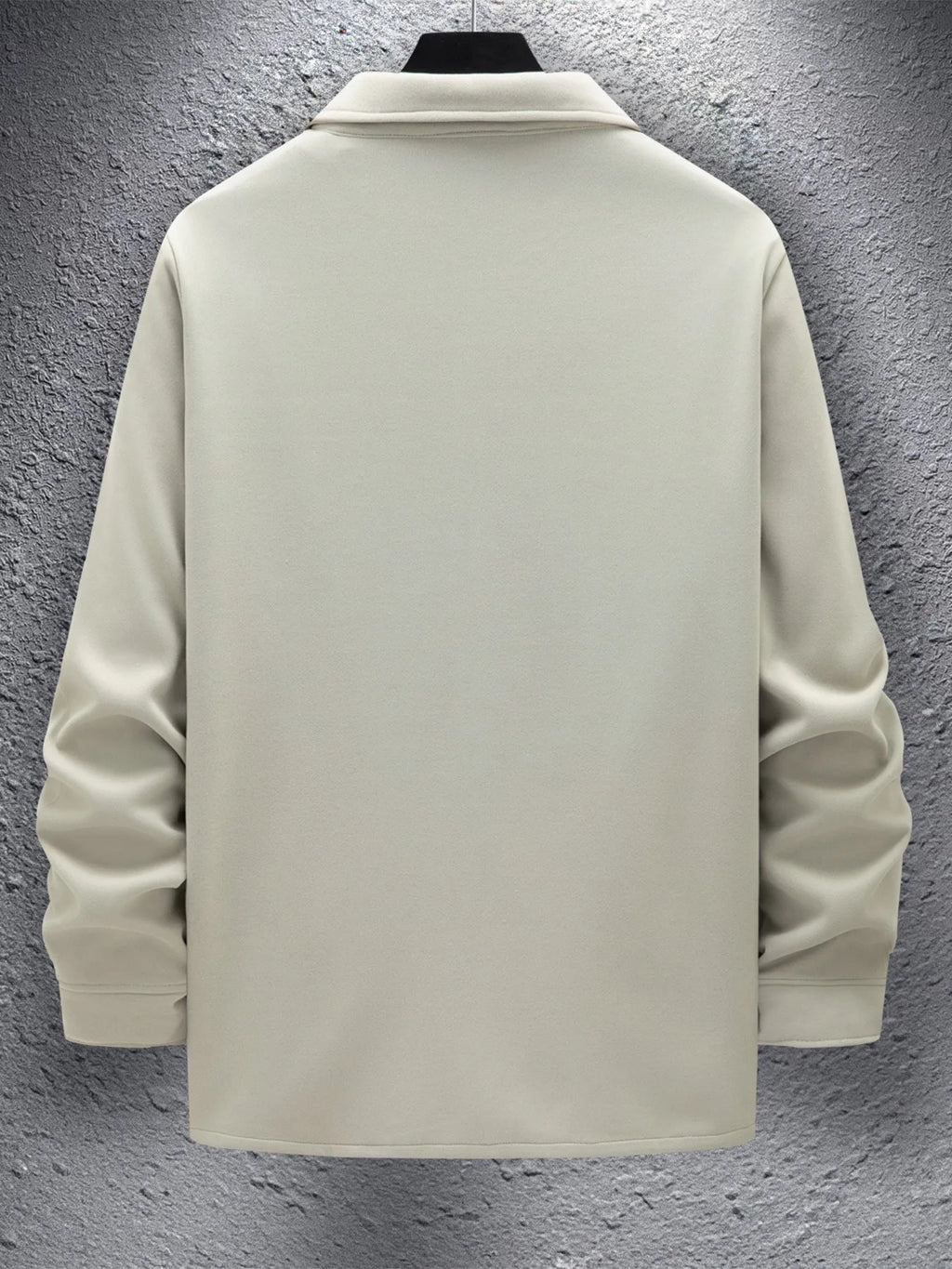 2025 new men's casual spring and autumn solid color single-breasted jacket pocket long-sleeved coat