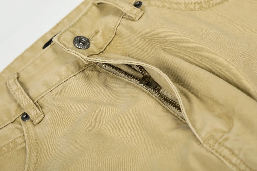 Pocket Embroidery Banana Jeans Mens Solid Color Washed Distressed Retro Casual Baggy Wide Leg Denim Trousers Man