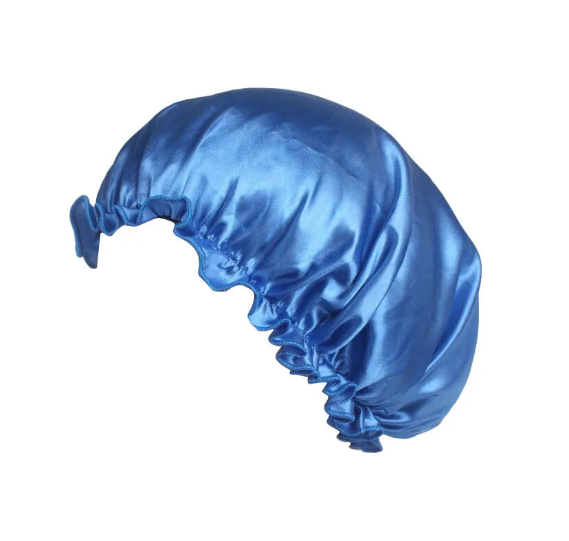 Women Solid Satin Sleeping Night Caps Elastic Band Hair Care Bonnets Used To Hair Care