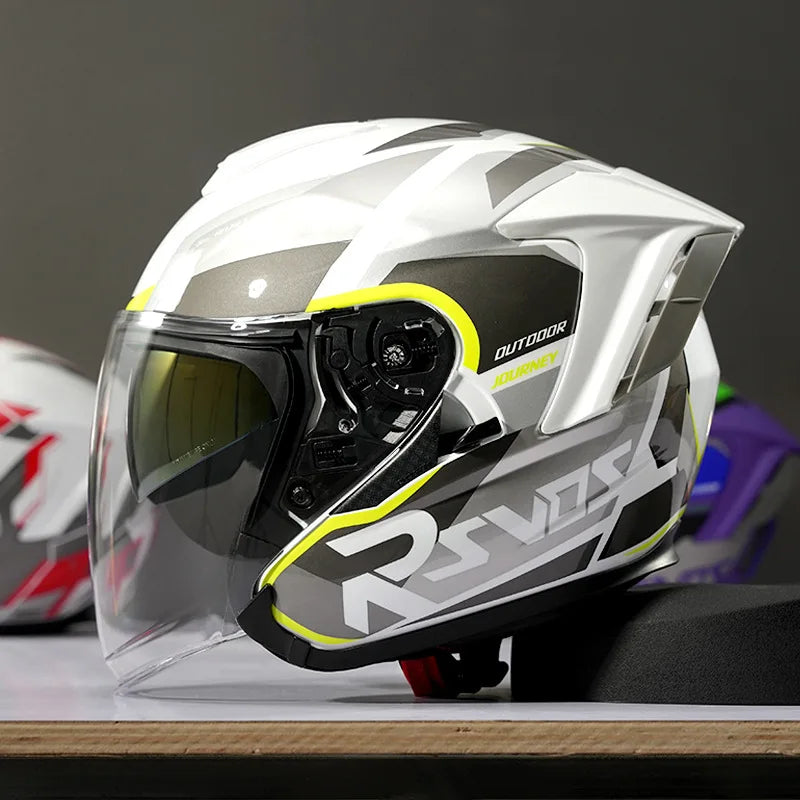 Lightweight Ventilated 3/4 Open Face Helmet DOT ECE Approves Motorbike Scooter Scooter Half Helmet Open Face Casco Moto