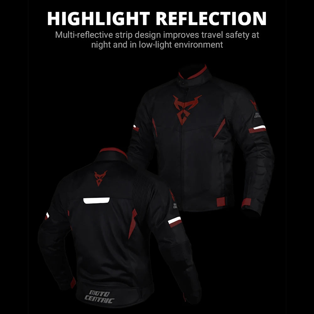 Motorcycle Jacket Protective Clothing Road Commuter Sports Off-Road Riding Clothing Reflective Breathable Durable Anti-Falling