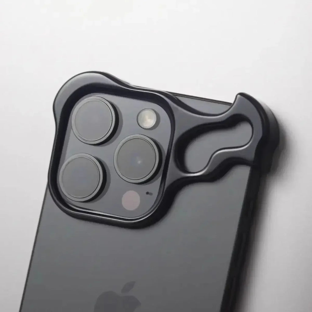 lrregular Metal Bumper Phone Case For IPhone Air 13 14 15 16 17 Pro Max Plus Lens Film Protection Bare Aluminum Shockproof Cover