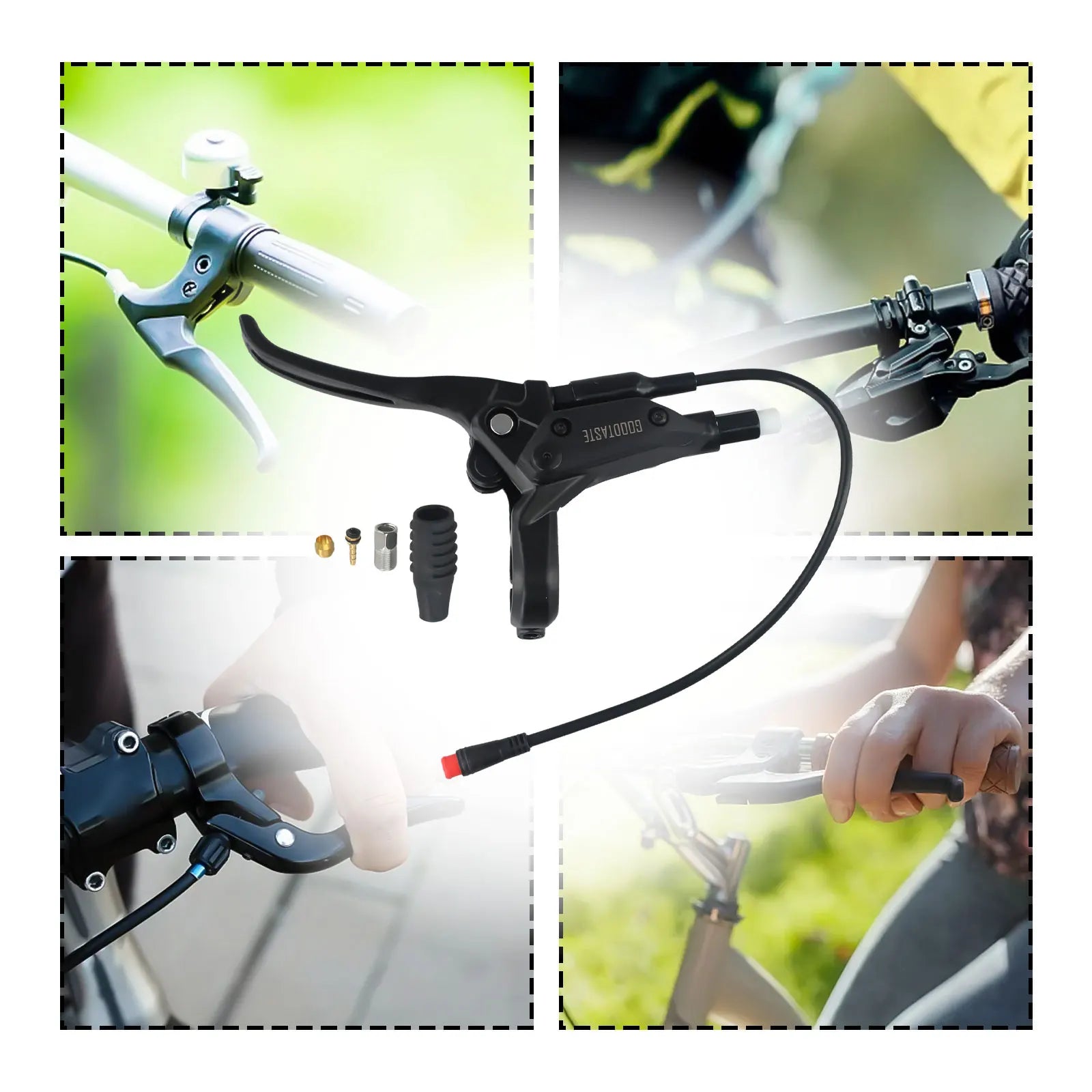 Mountain Bike Left/Right Brake Lever Goodtaste GT03 Power-Off Oil 2pin E-Bike Brake Handle Waterproof Connector MTB Cycling Part