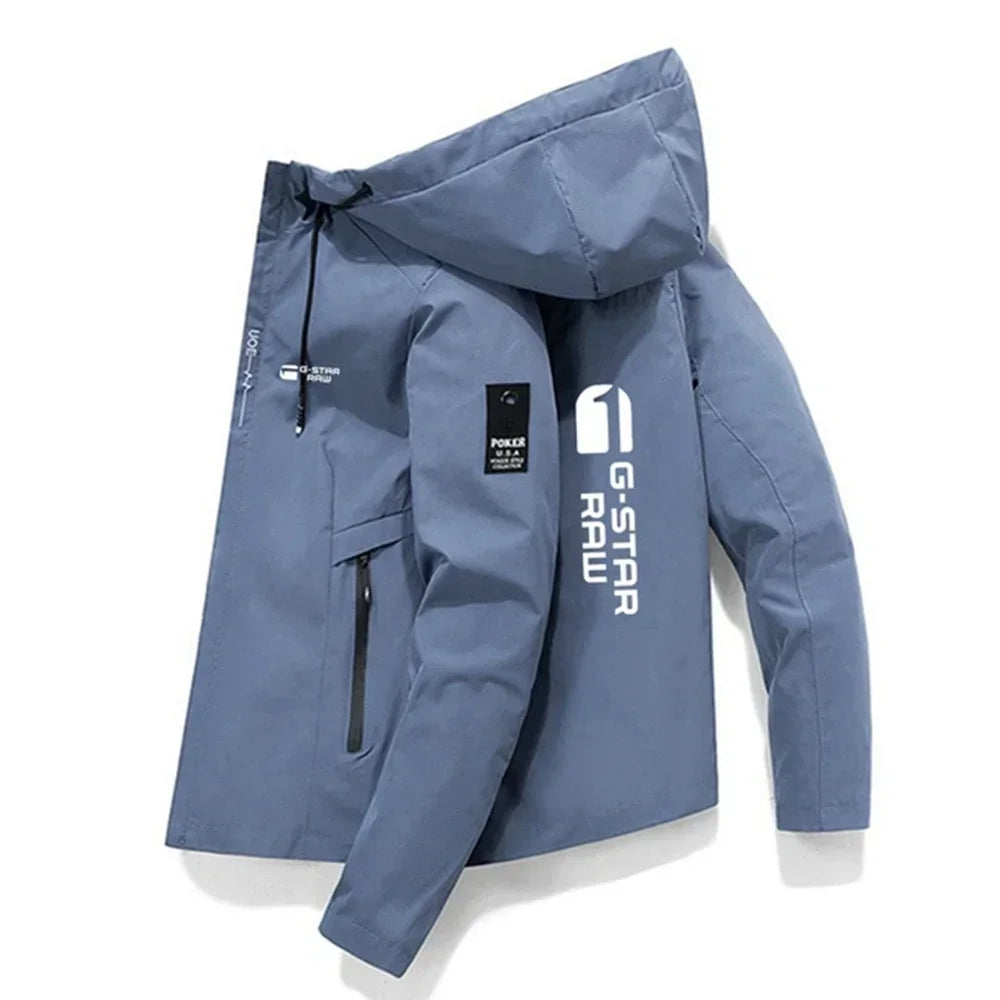 New men's printed outdoor sports jackets for the autumn and winter of 2026. Men's windproof fashionable casual jackets. Men's ja