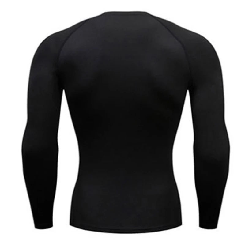 Autumn Winter Compression Shirt Long Sleeve Casual Slim T Shirts For Men Quick Dry Football Tops Gym Sport T Shirt Man Clothing