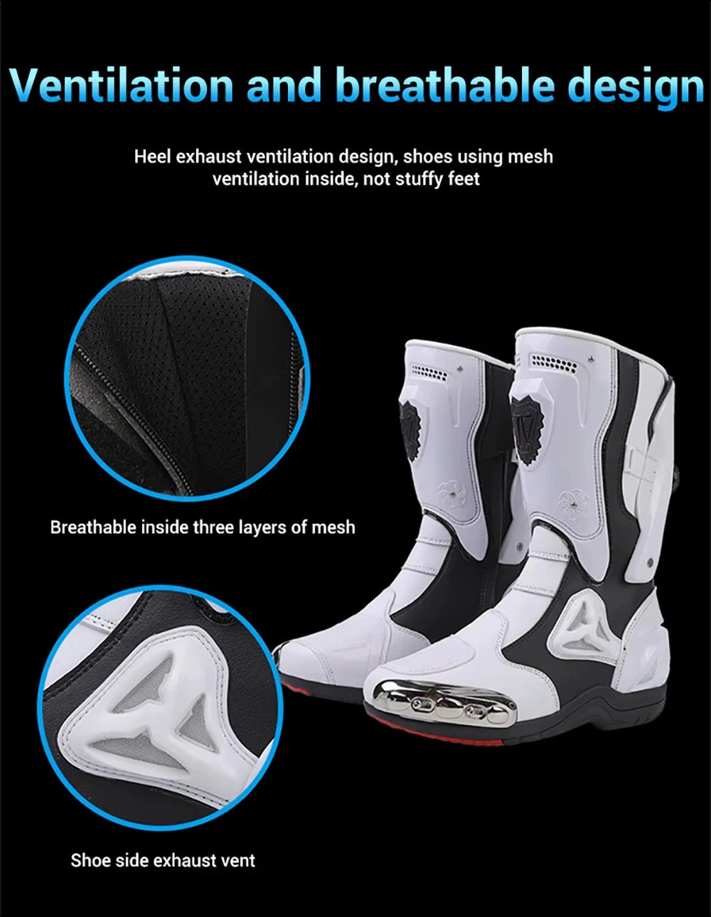 Motorcycle Boots Men Anti-slip Motorcyclist Shoes Adventure Touring Motocross MTB Dirt Bike Boots Motorcycle Accessories
