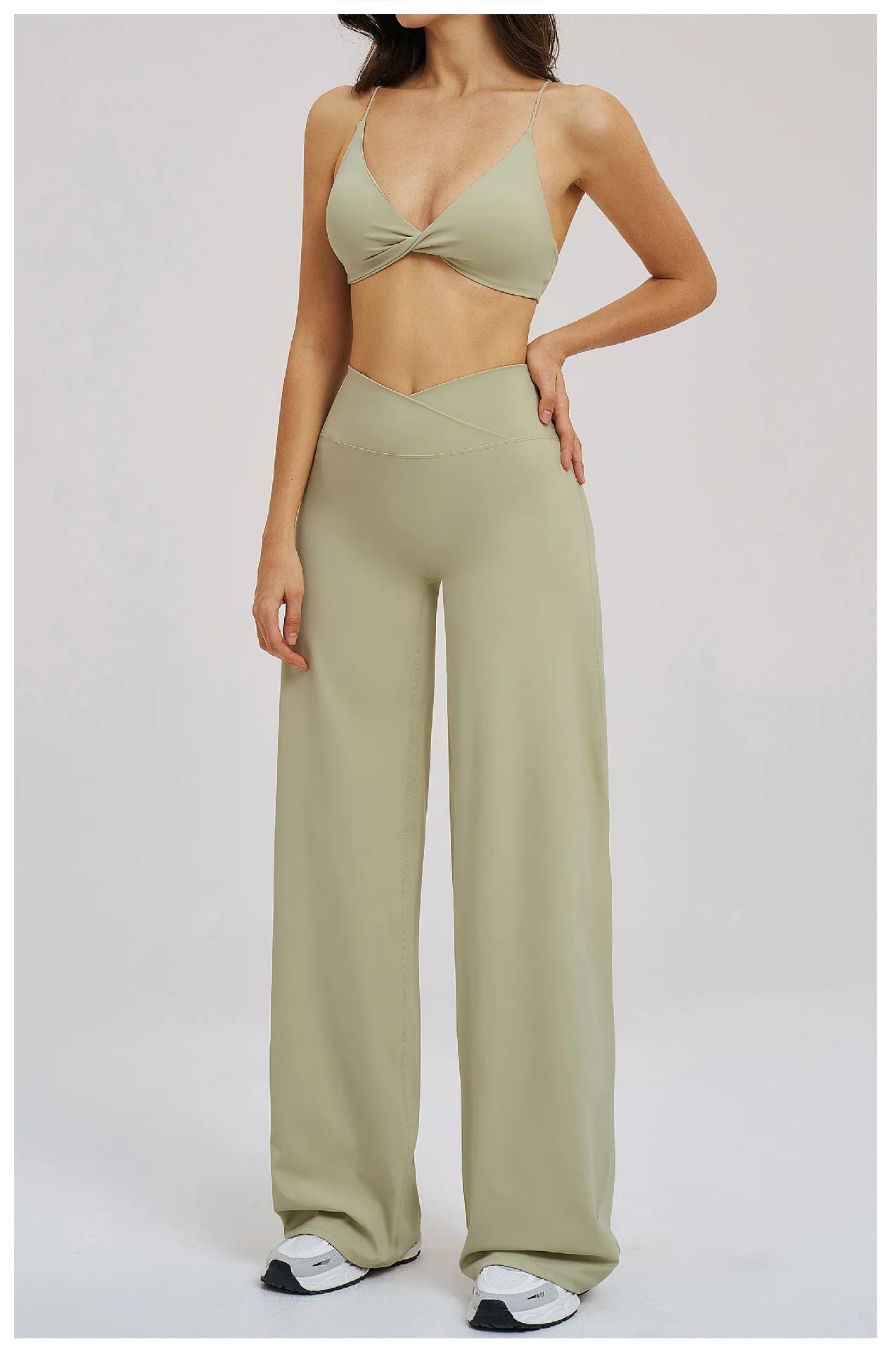 Yoga Flared Pants Women Sexy High Waist Wide Leg Pants Gym Fitness Bell Bottom Trousers Sports Flared Pants Latin Dance Trousers
