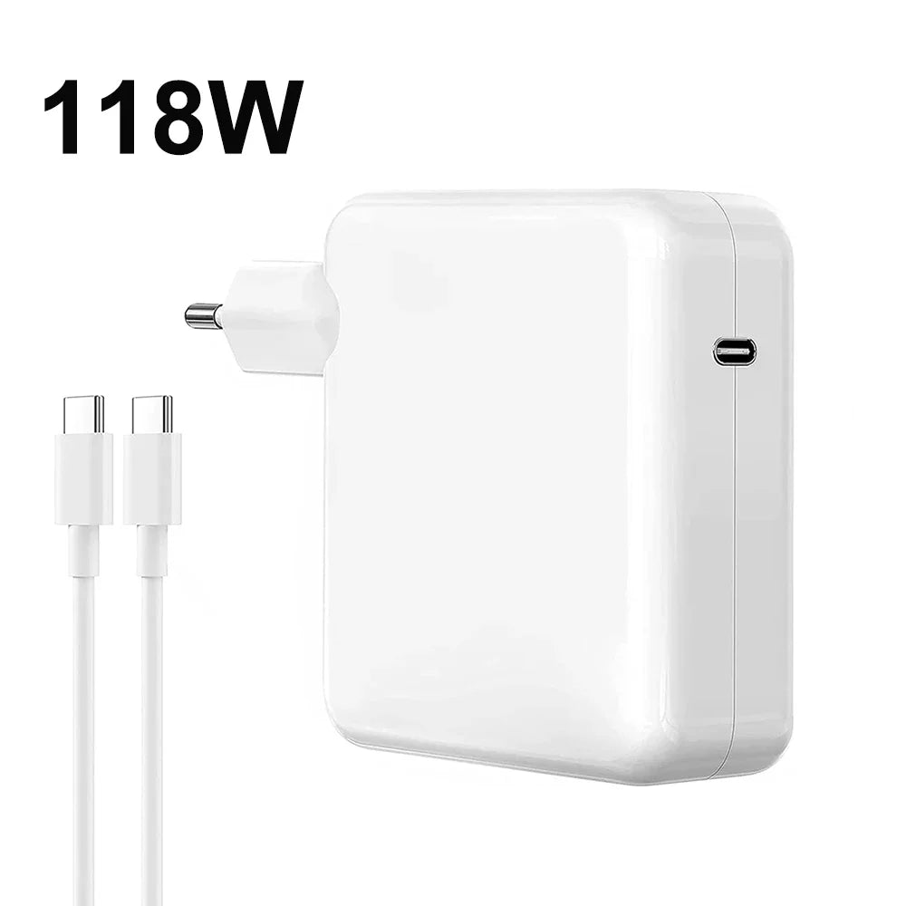 USB-C61W Charger 87W 96W 118W Type-C PD for MacBook 13 15-inch A1706 A1707 A1708 A1534 A1719 A214 iPad pro High Power Adapter