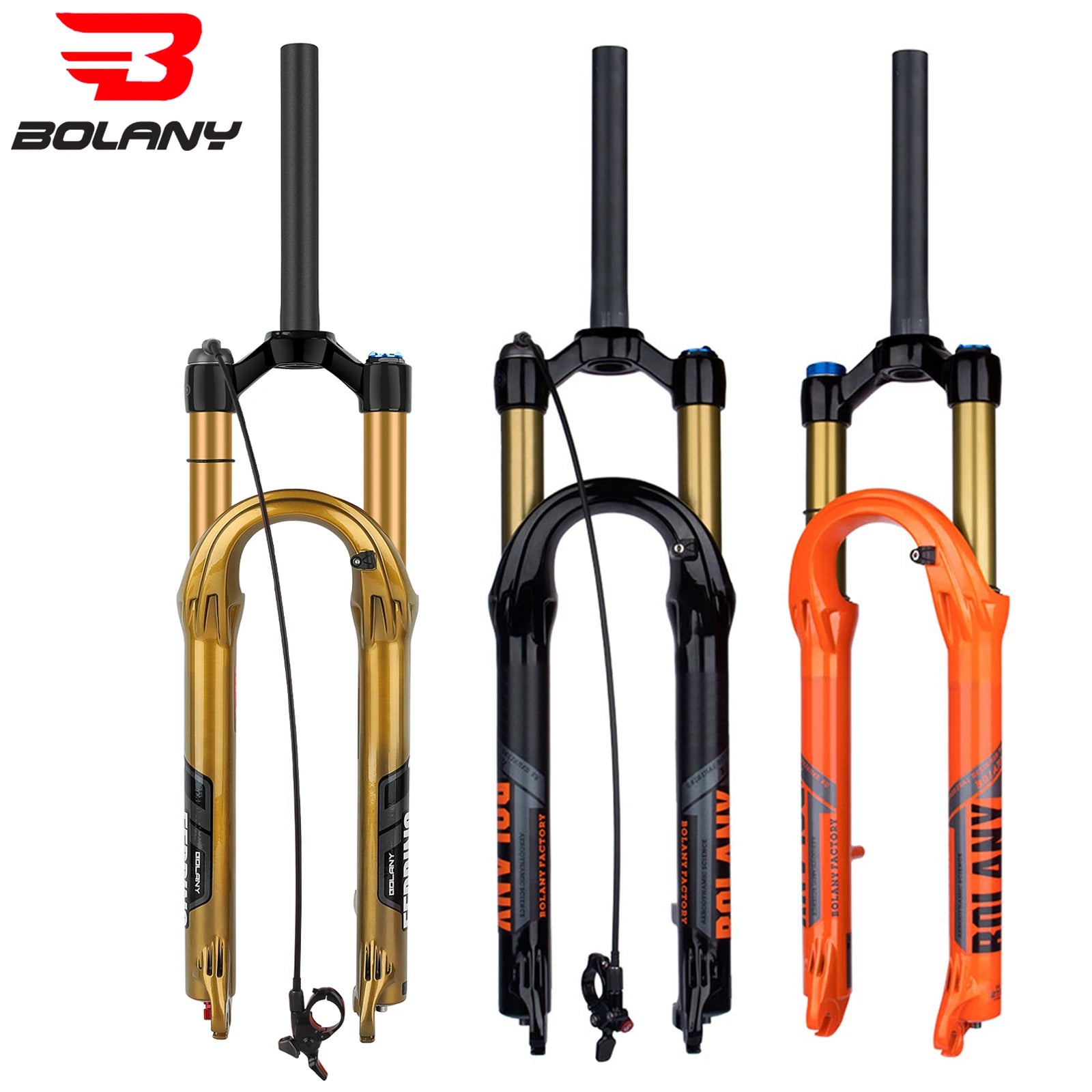 BOLANY Bike Air Fork 27.5/29inch 120mm Travel Oil Air Suspension Lightweight Magnesium Alloy Quick Release Bicycle Fork