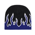 Autumn Winter Halloween Knitted Hat Men's Hip-hop Street Flame Pullover Bonnet Outdoor Riding Beanies Cap Wild Brimmed Hats