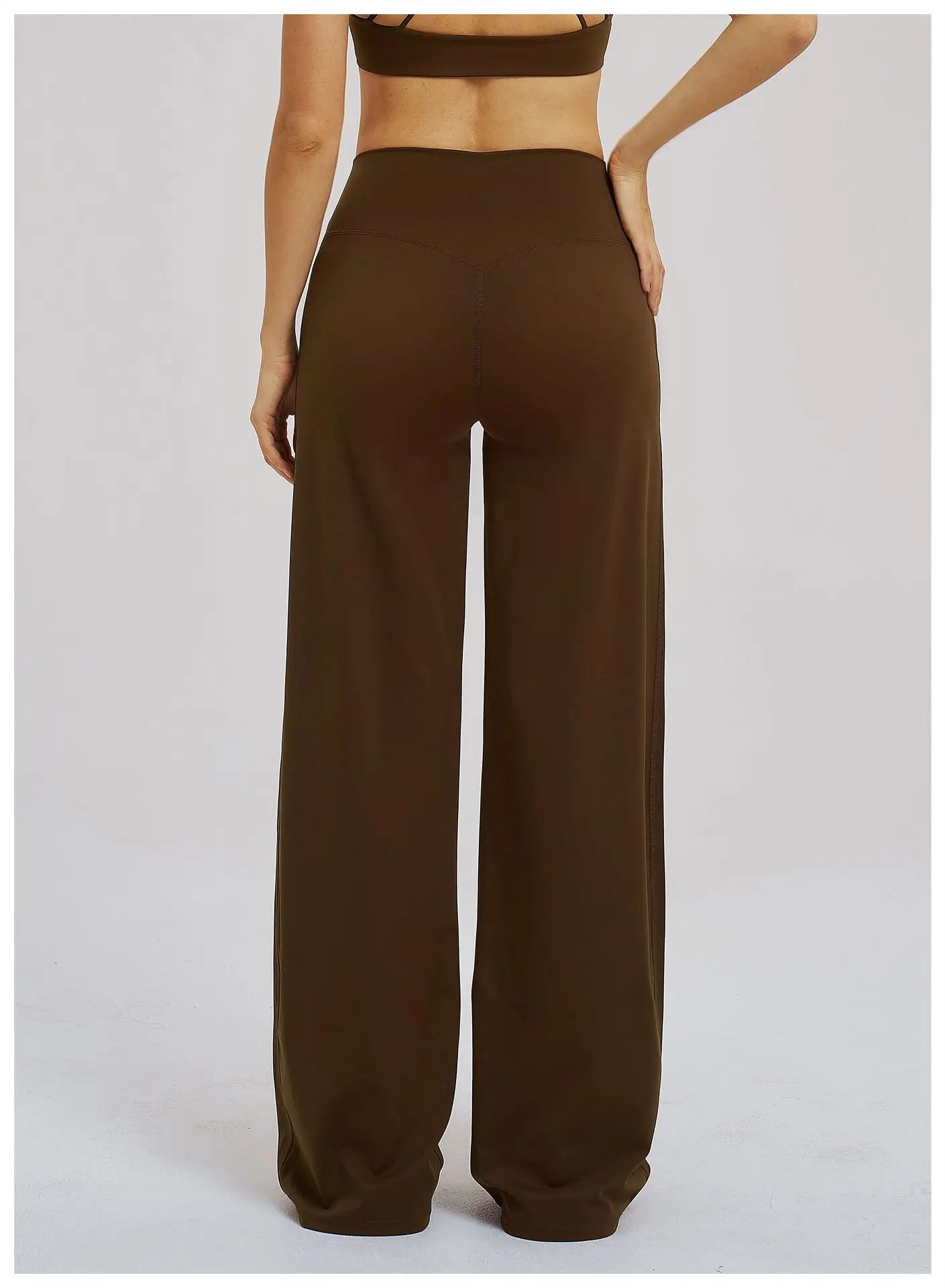 Yoga Flared Pants Women Sexy High Waist Wide Leg Pants Gym Fitness Bell Bottom Trousers Sports Flared Pants Latin Dance Trousers