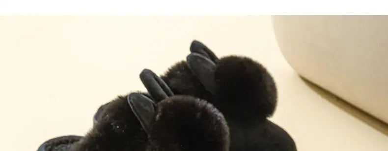 Evshine Winter Plush House Slippers For Women Cute Cartoon Indoor Fuzzy Slides Fur Lined Cotton Shoes Cozy Bedroom Furry Slipper