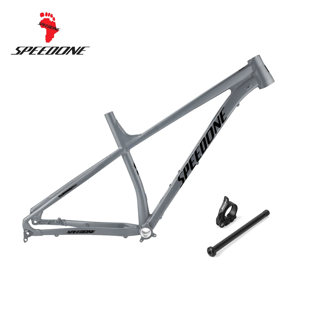 SPEEDONE 29'' Racetrack Bike Frame Ultralight Aluminum Alloy Mountain Bike Hardtail Frame Internal Routing 148x12mm Thru Axle