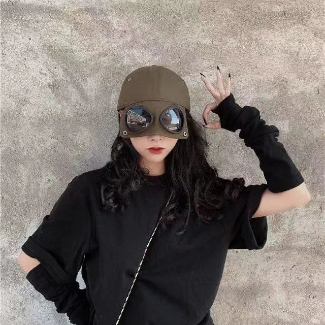 Aviator Hat Korean Adult/Child Version Personality Glasses Cap Sunglasses Sunshade Spring Summer Versatile Tide Baseball Cap