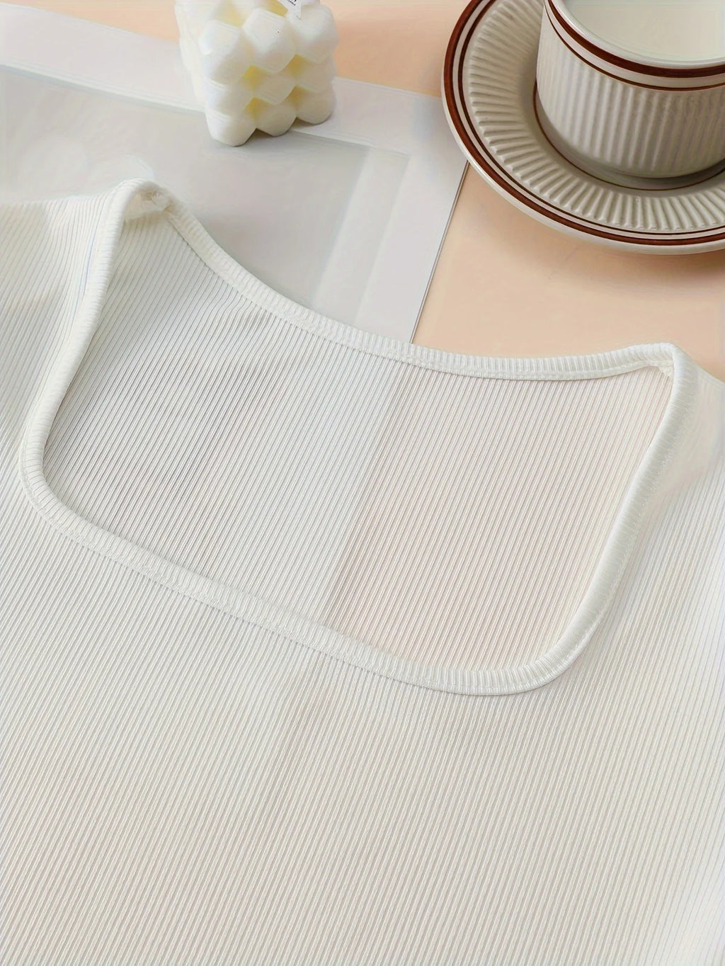 Square Neck T Shirt Basic Short Sleeve Crop Top Women Rib T-shirt Casual Tank Top Slim Female Crop Top Fashion Tee Shirt Y2k