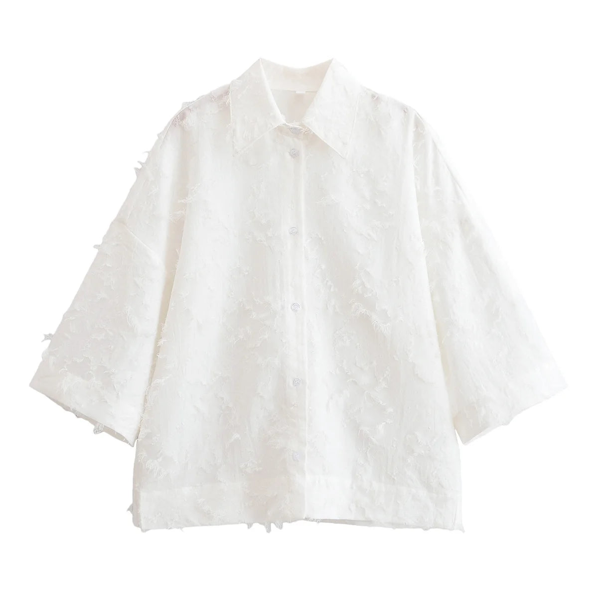 HH Women Tassel Sets White Turn-Down Collar Single-Breasted Shirts+High Waist Zipper A-Line Long Skirts Female Holiday Suit