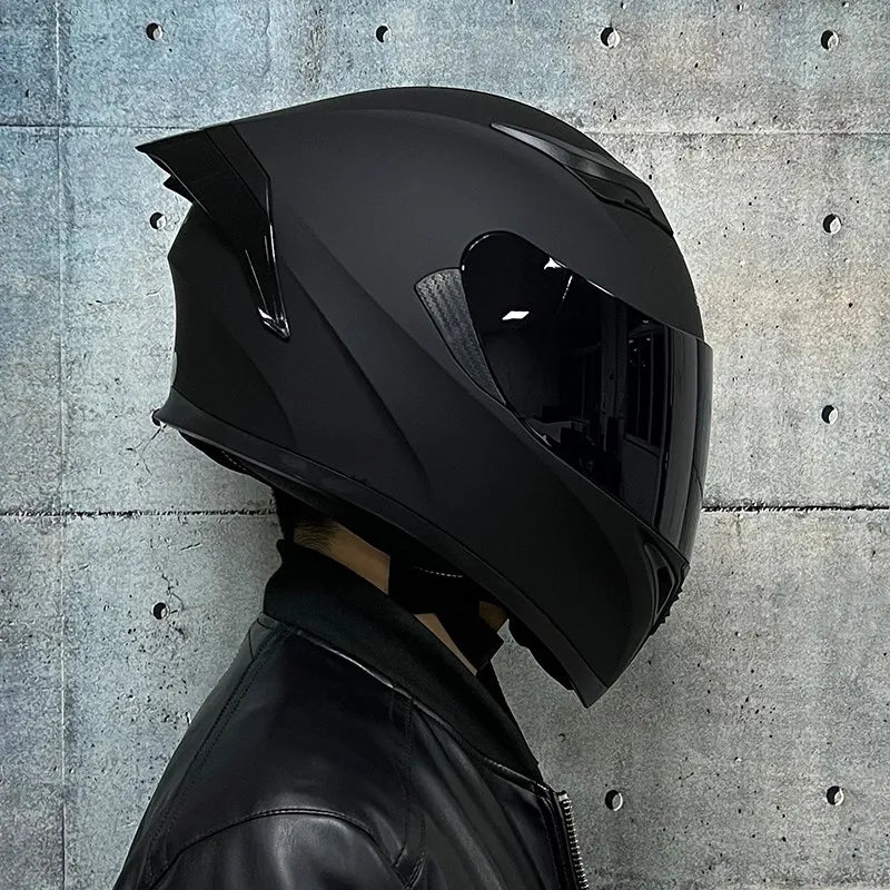 JIEKAI DOT Certified Full Face Motorcycle Helmet Racing Dual Lens Helmet