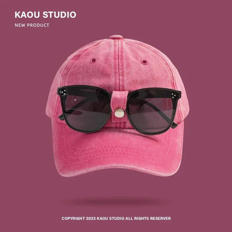 Aviator Hat Korean Adult/Child Version Personality Glasses Cap Sunglasses Sunshade Spring Summer Versatile Tide Baseball Cap