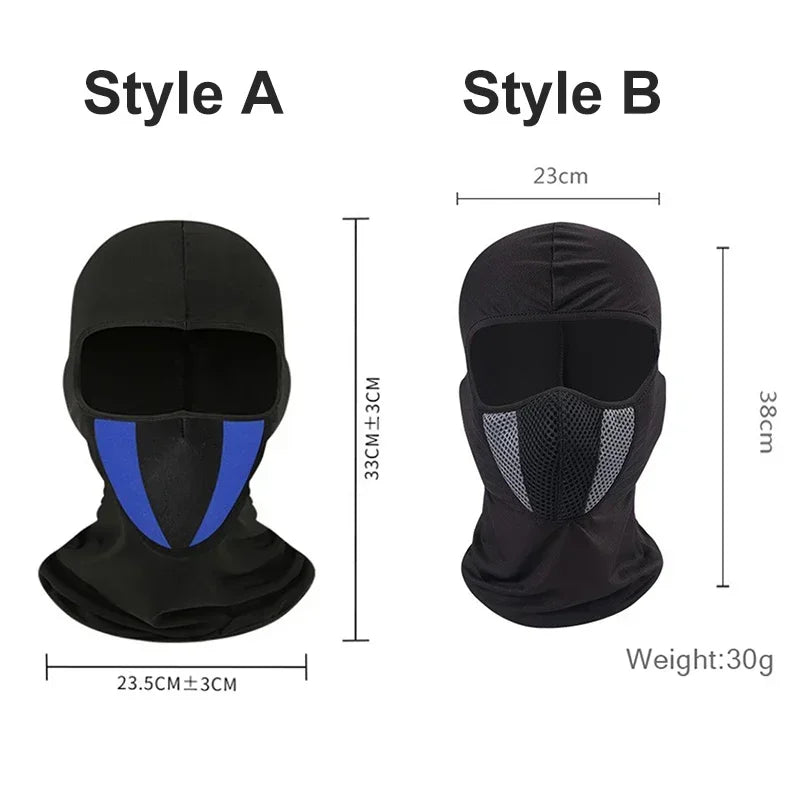 Full Face Mask Cycling Windproof Headgear Motorcycle Balaclava Breathable Outdoor Sports Men CS Mask Head Cover Hat
