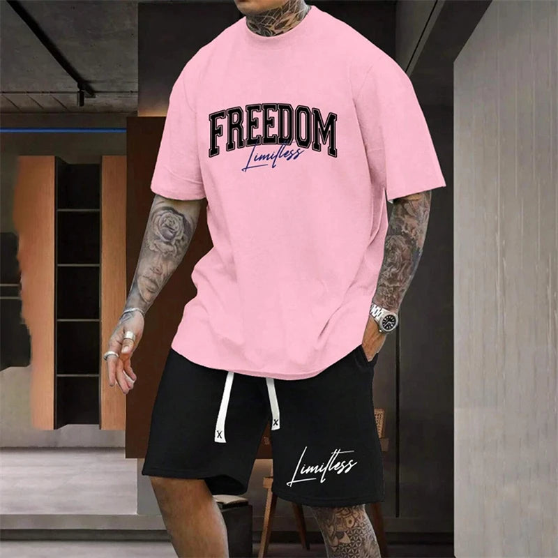20024 Outdoor Sports Style Men's Suit Basketball Suit Summer Seaside Holiday Leisure Wear Men's Home Loose Comfortable Pyjamas