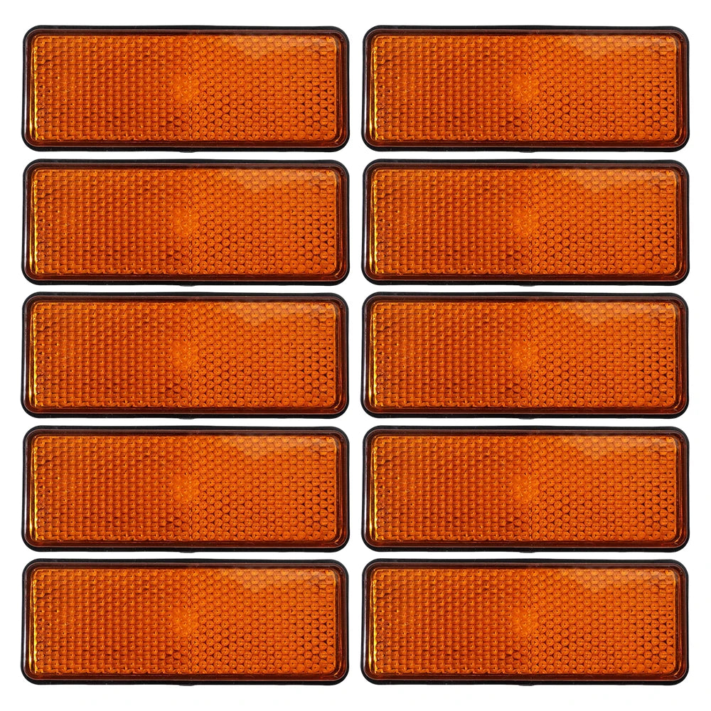 Universal Rectangular Safety Reflectors Warning Plates for Motorcycle Bike E-Scooter Helmet Night Riding Safety Reflector