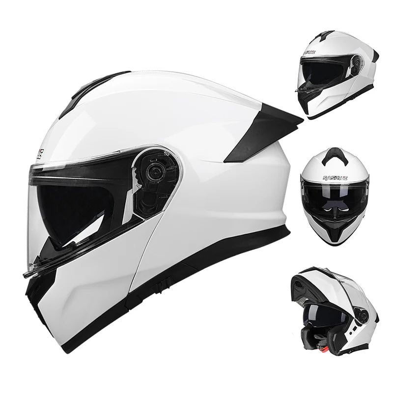 New Flip Up Motorcycle Helmet Dual Lens Sun Visor DOT Certified Bluetooth Compatible Unisex Adult Motorbike Full Face Helmet