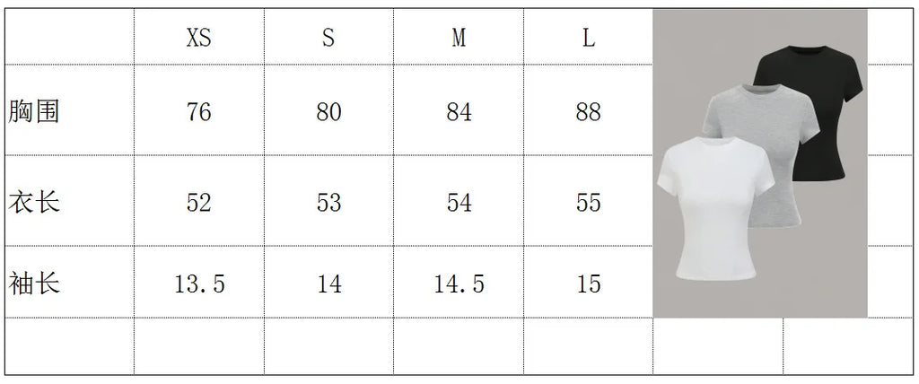 3pcs Sale Women's T-shirts Summer Round Collar Short Sleeve Slim Solid Color Tee Tops YDFS-53001