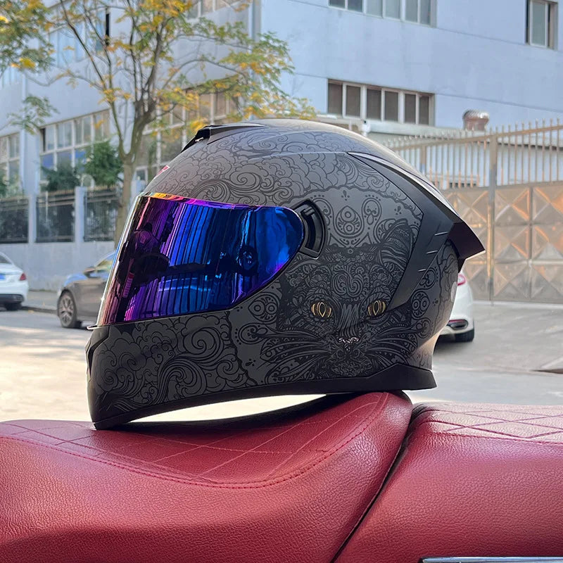 Motorcycle full Face Helmets for Men and Women Moto Racing helmet Adult safety helmet DOT certification