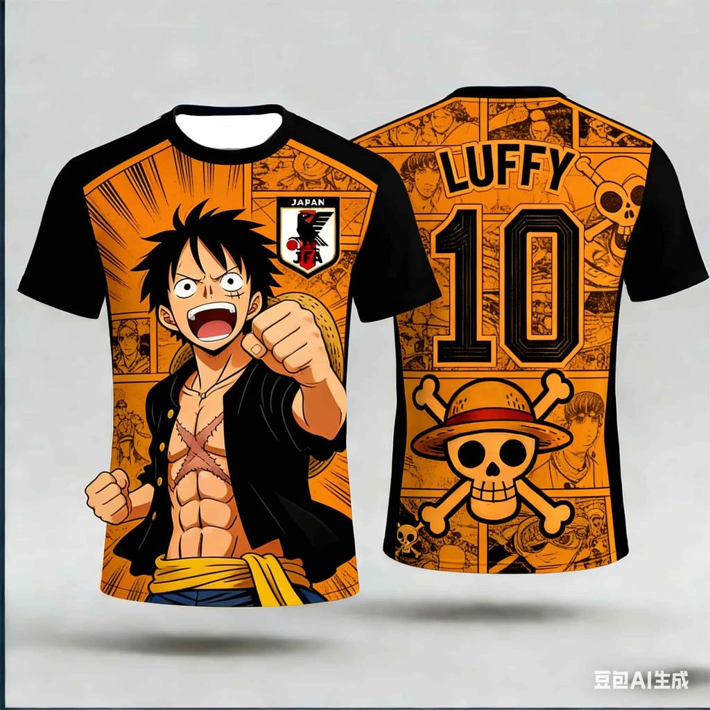 2026 New Bandai Japanese Anime One Piece Straw Hat Pirates Jolly Roger Football Jersey