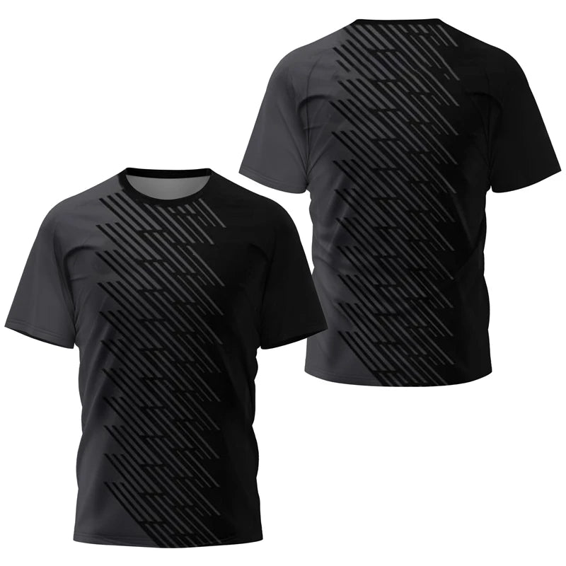 Simple Quick Dry Table Tennis T Shirts For Men Summer Short Sleeve Fashion 3D Printed Sports T-shirts Loose Breathable Gym Tops