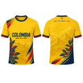 New Colombia Flag Colors Print Soccer Jersey Stadium Sports Training Breathable Soccer T-Shirt Men's Outdoor Casual O-neck Tops