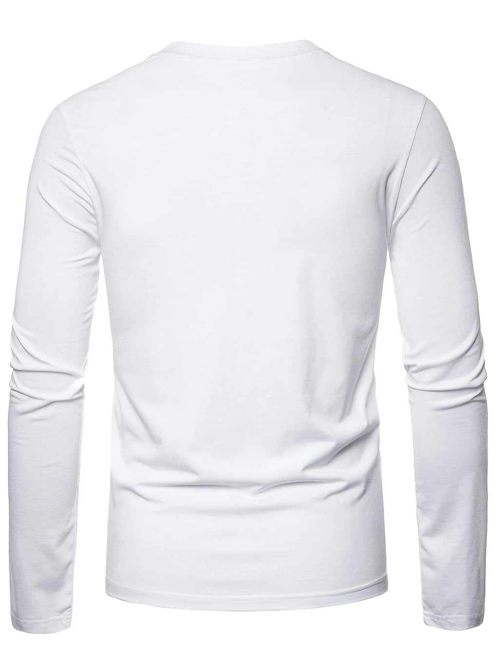 Simple Smiley Face Printed Men's Fashion Long-sleeve Round Neck T-shirt Autumn and Spring Season Mens Home Leisure Plus Size Top