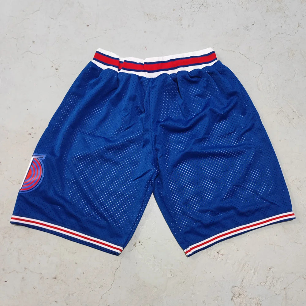Trillest Space Jam Tune Squad Basketball Shorts White Blue and Black Halloween Party and Christmas Gifts Shorts