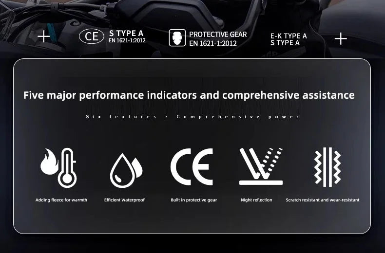LYSCHY Motocross Jacket Pants Winter Warm Waterproof Motorcycle Riding Jacket Men Women Outdoor Off-Road Motorbike Rally Jacket