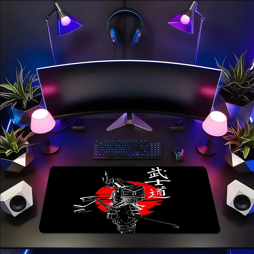 Japanese samurai Mouse Pad Non-slip Thickened MousePad Large Gaming Cushion Office Student Writing Lockedge