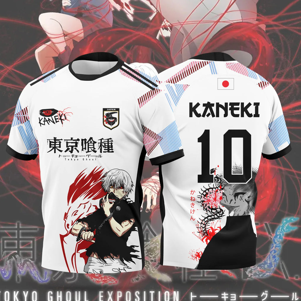 2026 New Arrival: Anime  Tokyo Ghoul Jersey - Men's and Women's Casual Sports T-Shirt for Manga Lovers
