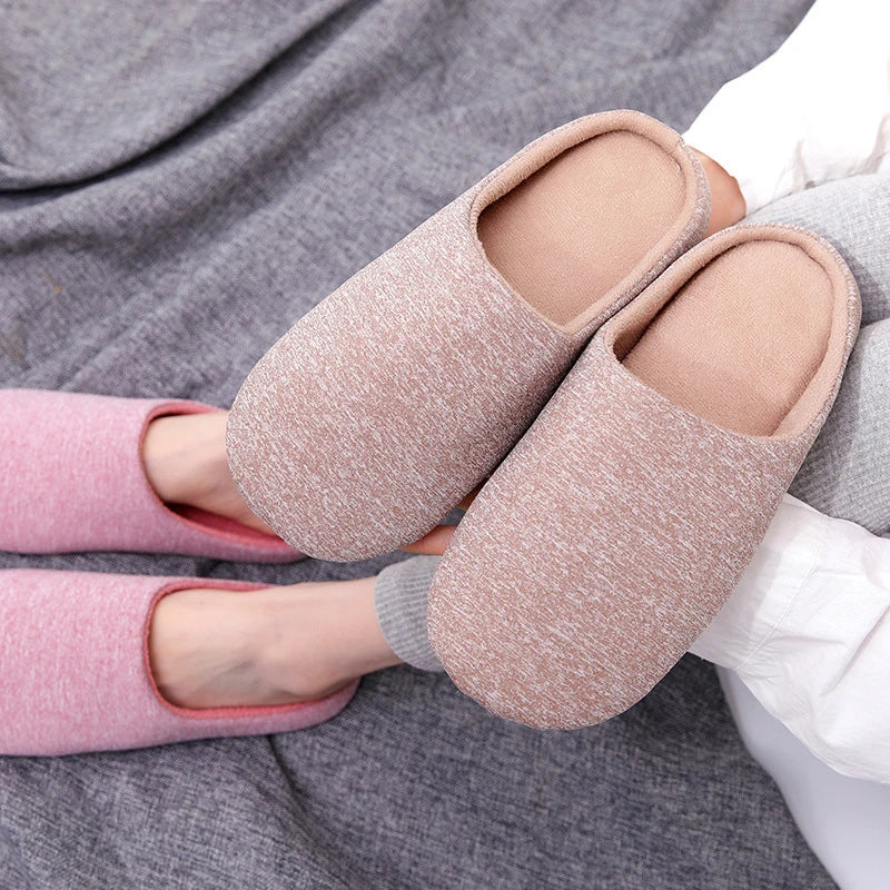 House Plush Soft Cotton Slippers Winter Indoor Women Slippers Non-slip Floor Shoes Home Slippers Women Slides for Bedroom