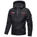 Audi Label, high-quality sports jacket, windproof jacket, fashionable hooded sweatshirt. New jackets suitable for car enthusiast