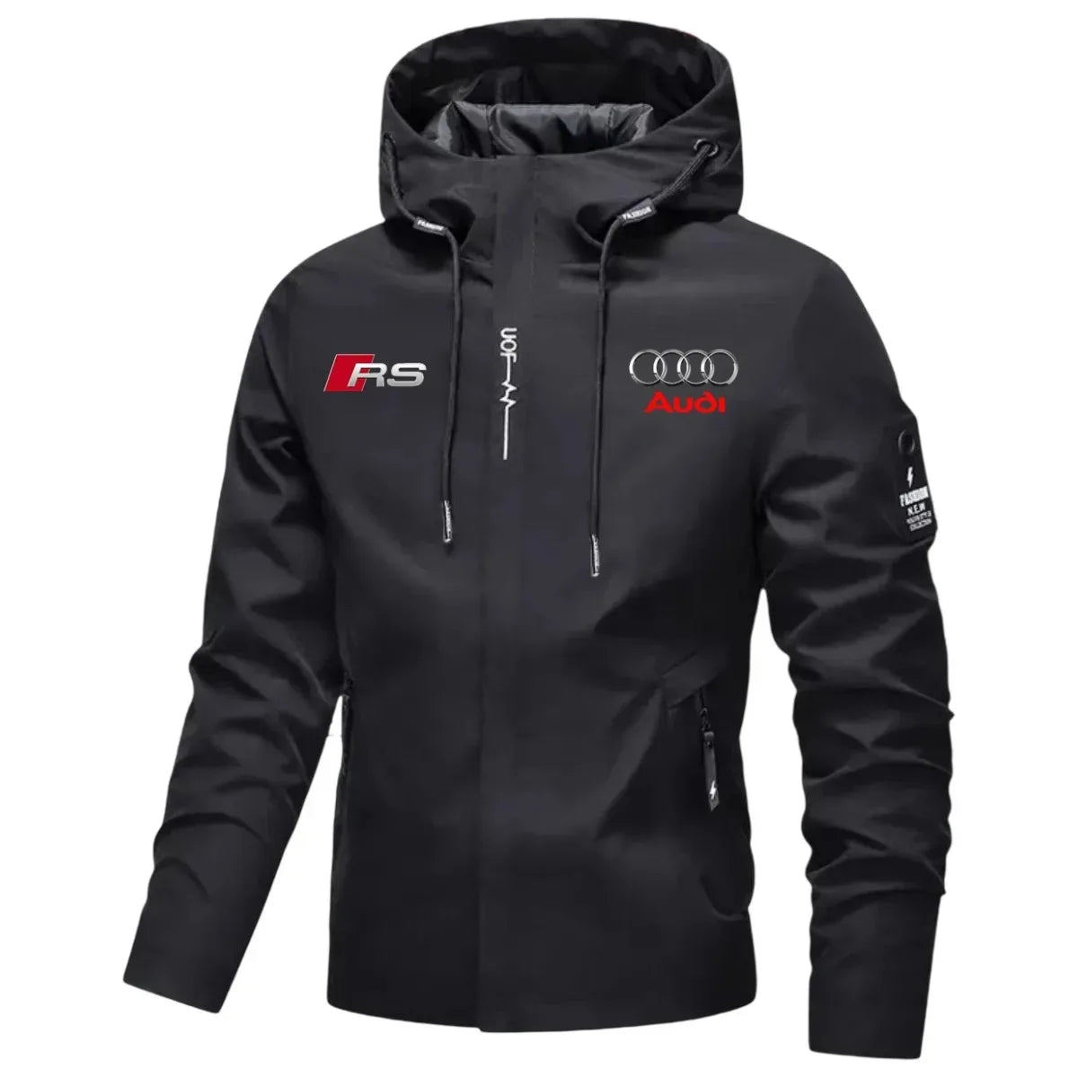 Audi Label, high-quality sports jacket, windproof jacket, fashionable hooded sweatshirt. New jackets suitable for car enthusiast